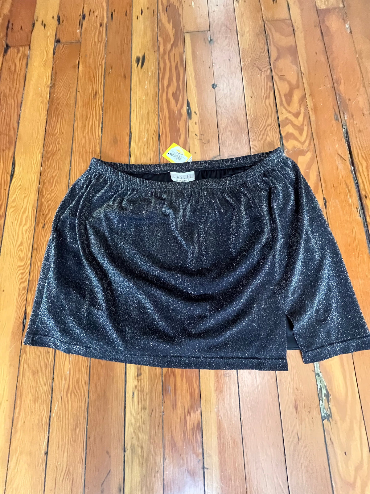 size 4X silver sparkle VINTAGE Casual Elements skirt - mini