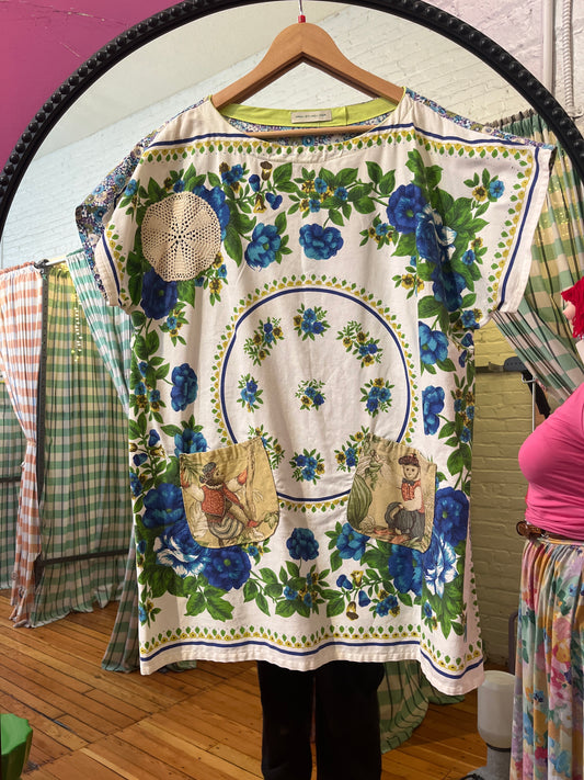 size XLish tea towel monkeys Prim Stargazer tunic