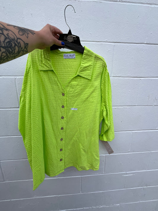 Size 2X Lime Green Ezze Wear Top