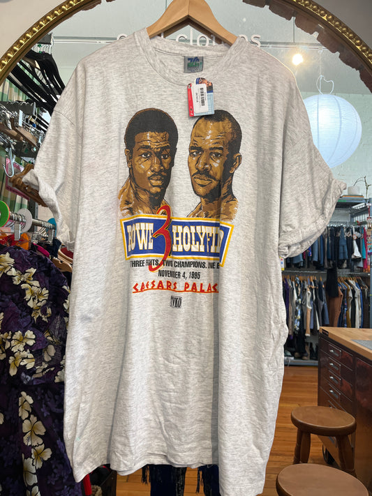 size XXL Bowie 3 Holyfield - 1995 JFC Sportswear tee - graphic