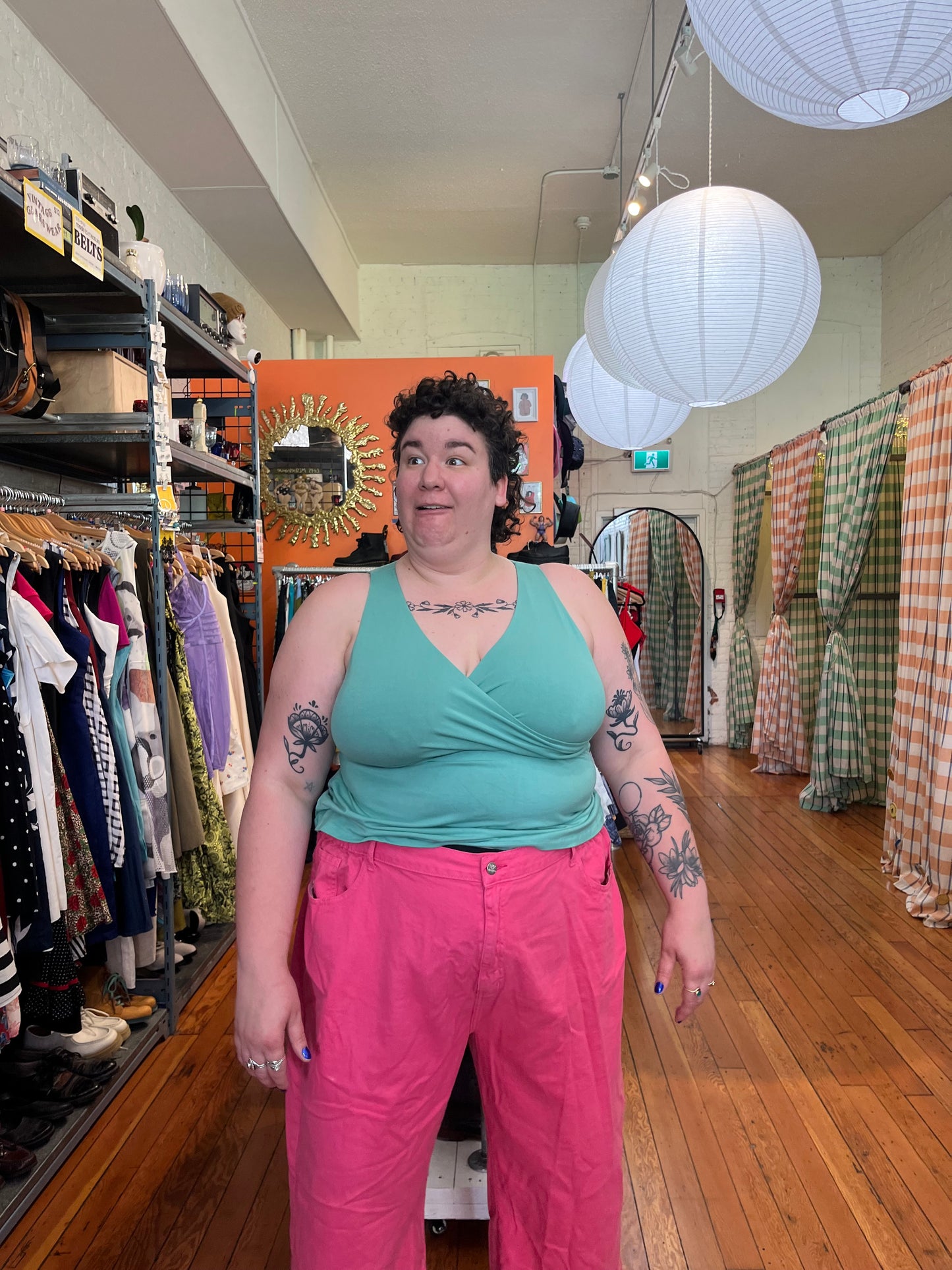 size 4X seafoam  Free Label tank - Dani