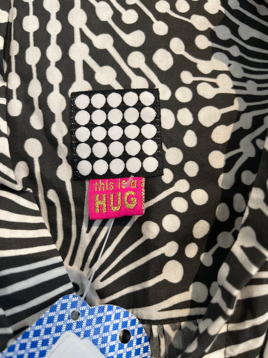 size flex grey white pattern Muna + Broad pattern dress - huon