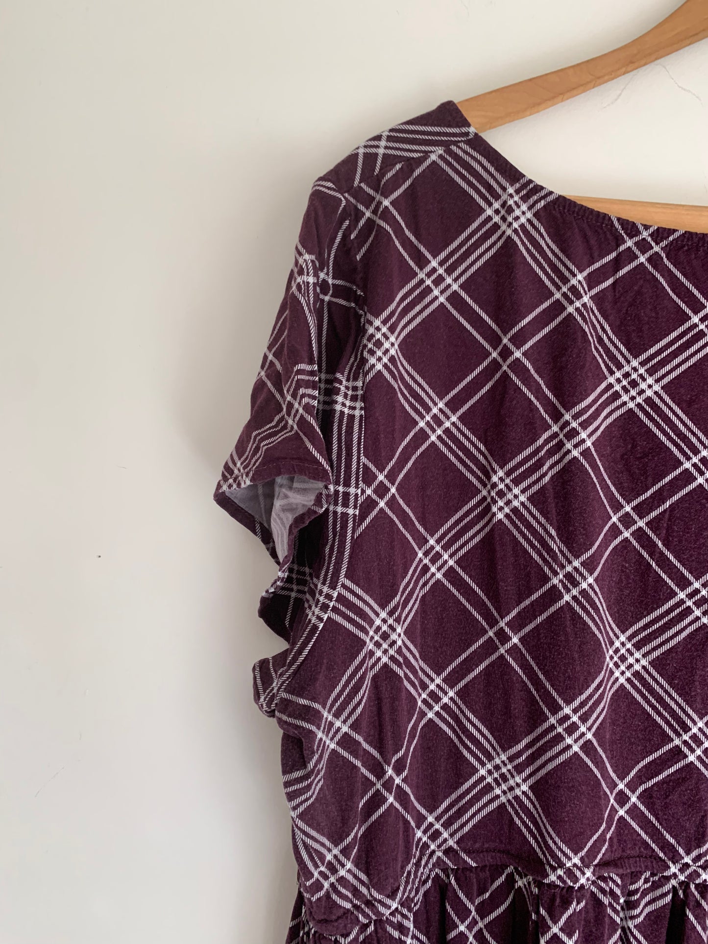 Size 3X Burgundy Plaid Torrid Dress