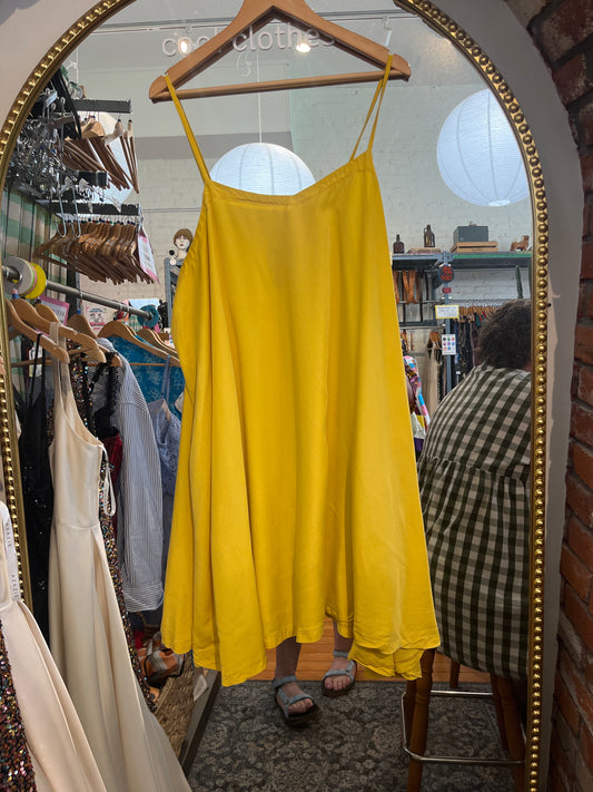 size 3X yellow tencel Lights of All dress - cami