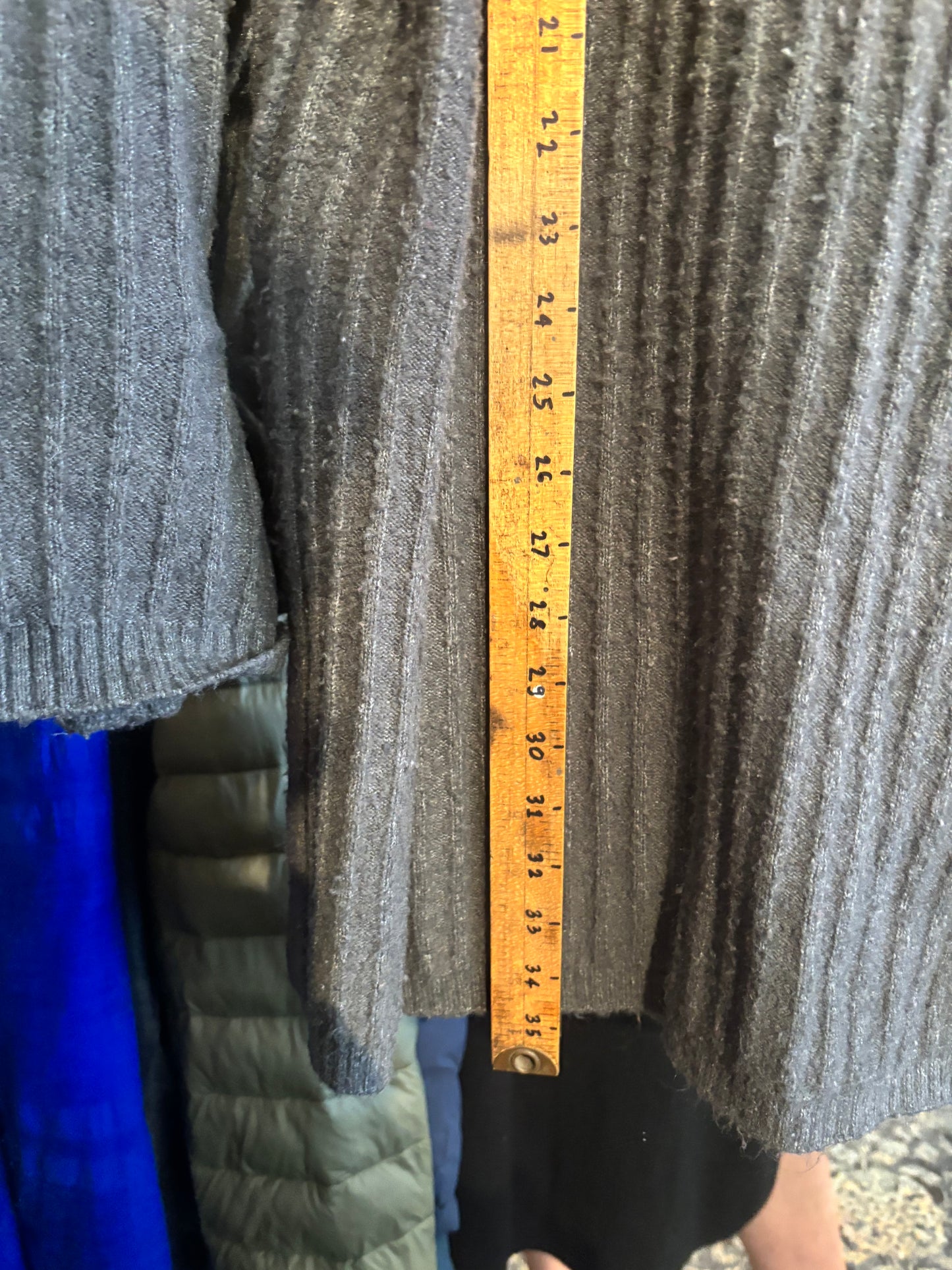 free size grey acrylic blend Free People sweater - ribbed