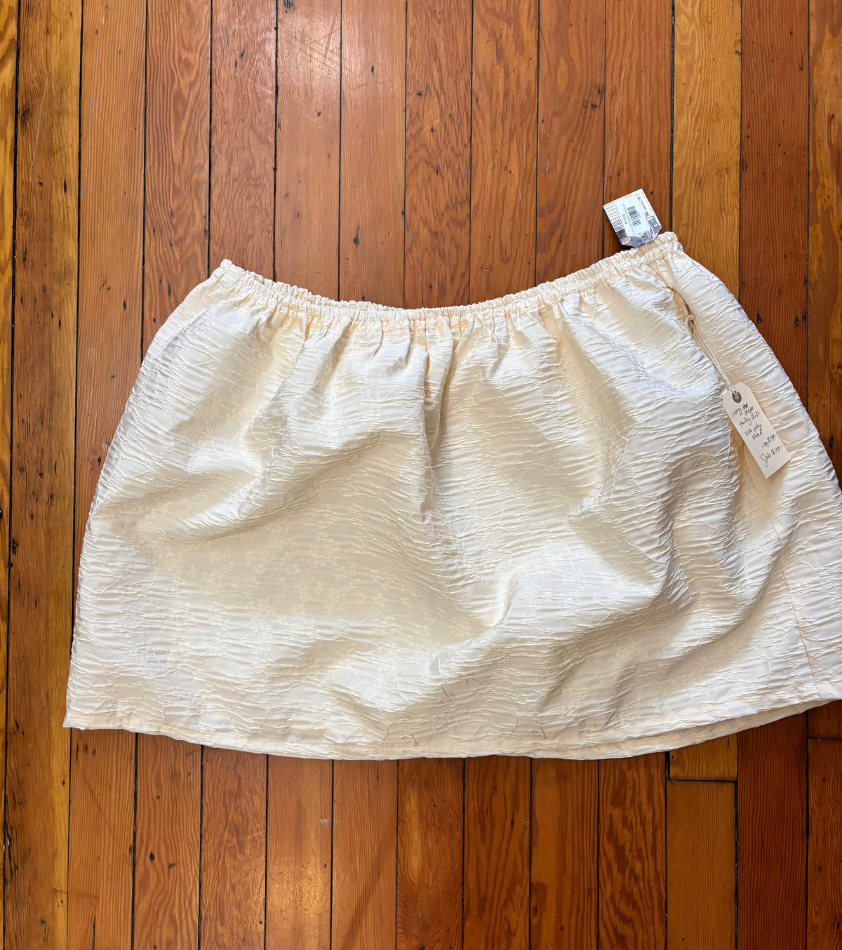 size 5-6X cream SILK blend Connally Goods skirt - short