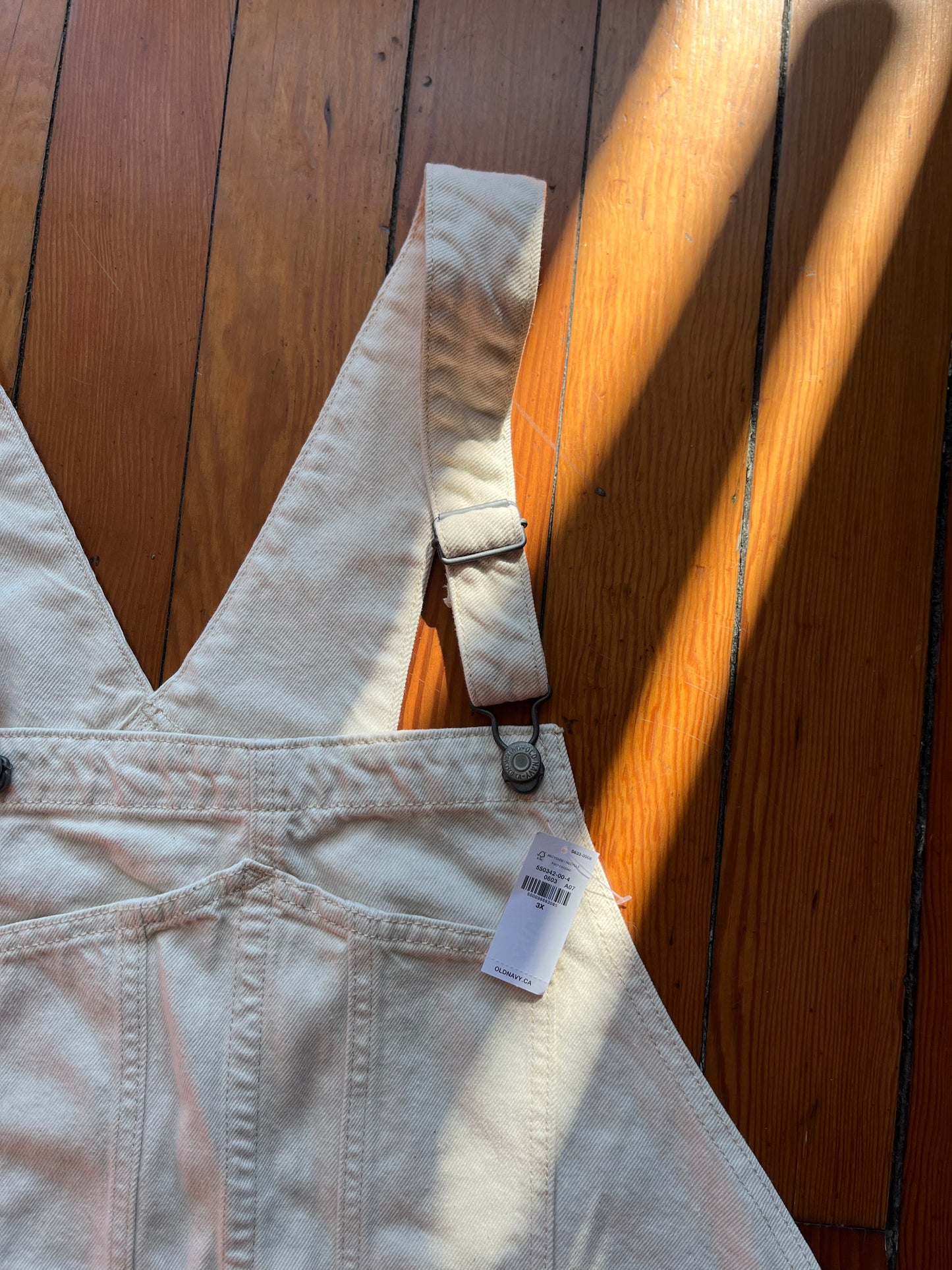 Size 3X Cream Old Navy Overalls