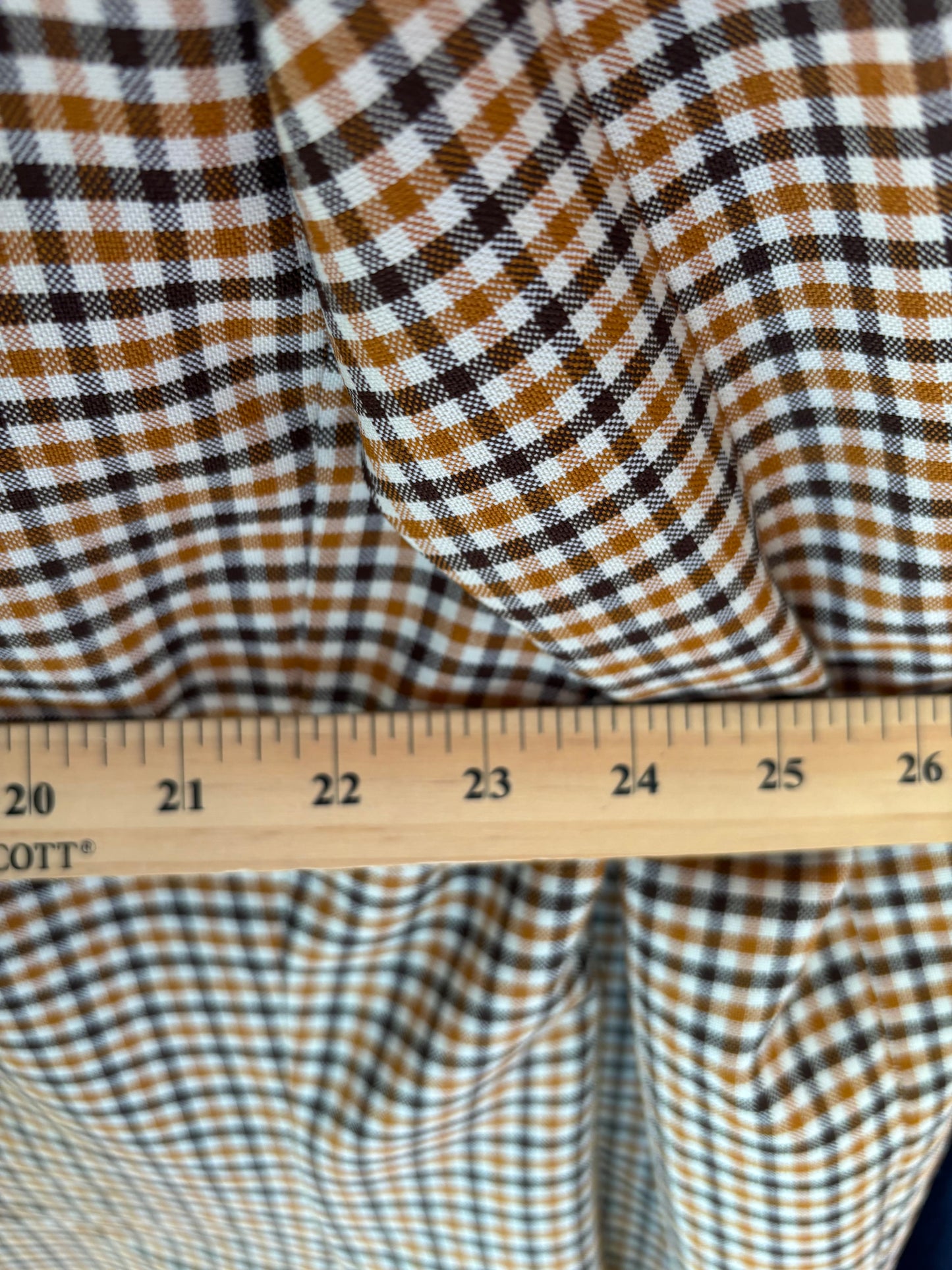 Vintage Firth Clothes wool brown brown gingham blazer size 46 tall