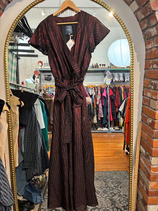 Mod cloth red shiny size 3x wrap dress