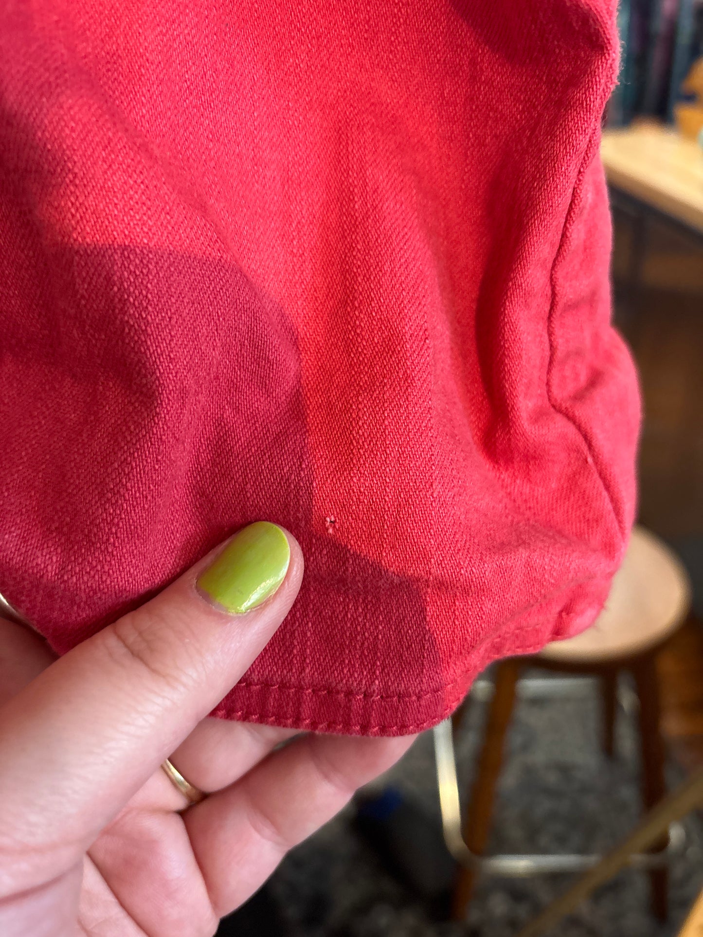 vintage size 2X red denim CJ banks vest