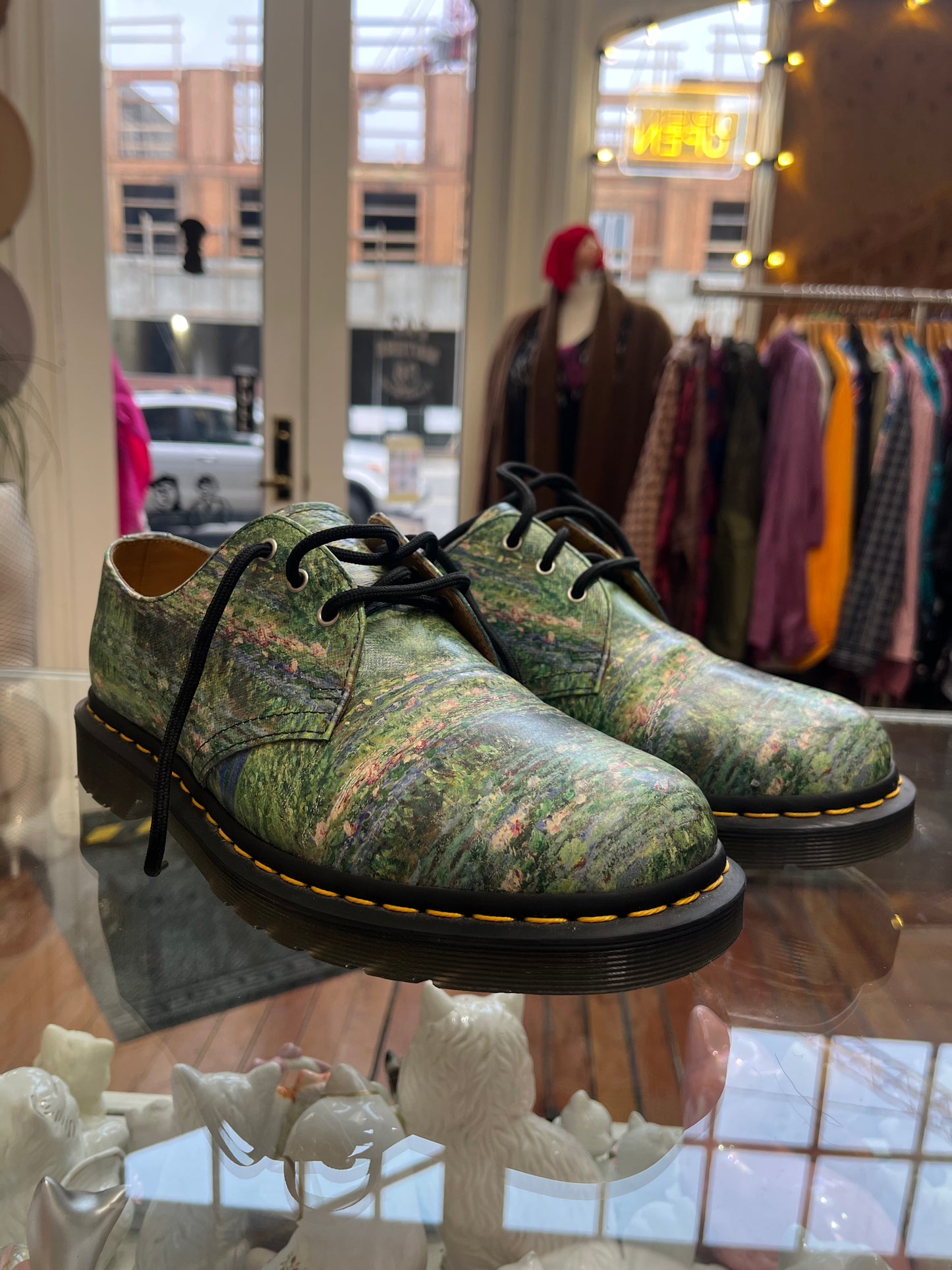 Size 42 Monet Water lily pond print Doc Martens shoes