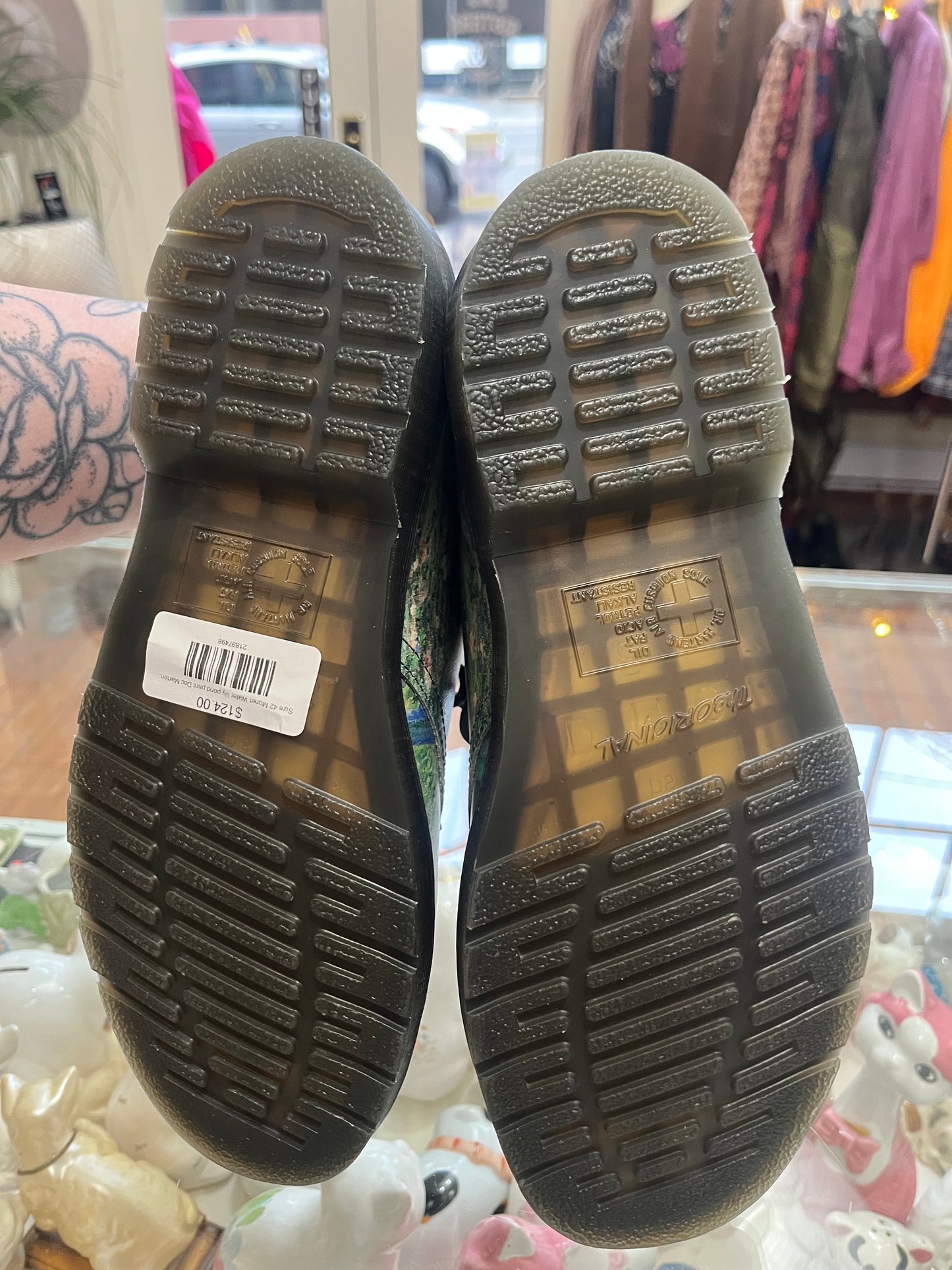 Size 42 Monet Water lily pond print Doc Martens shoes