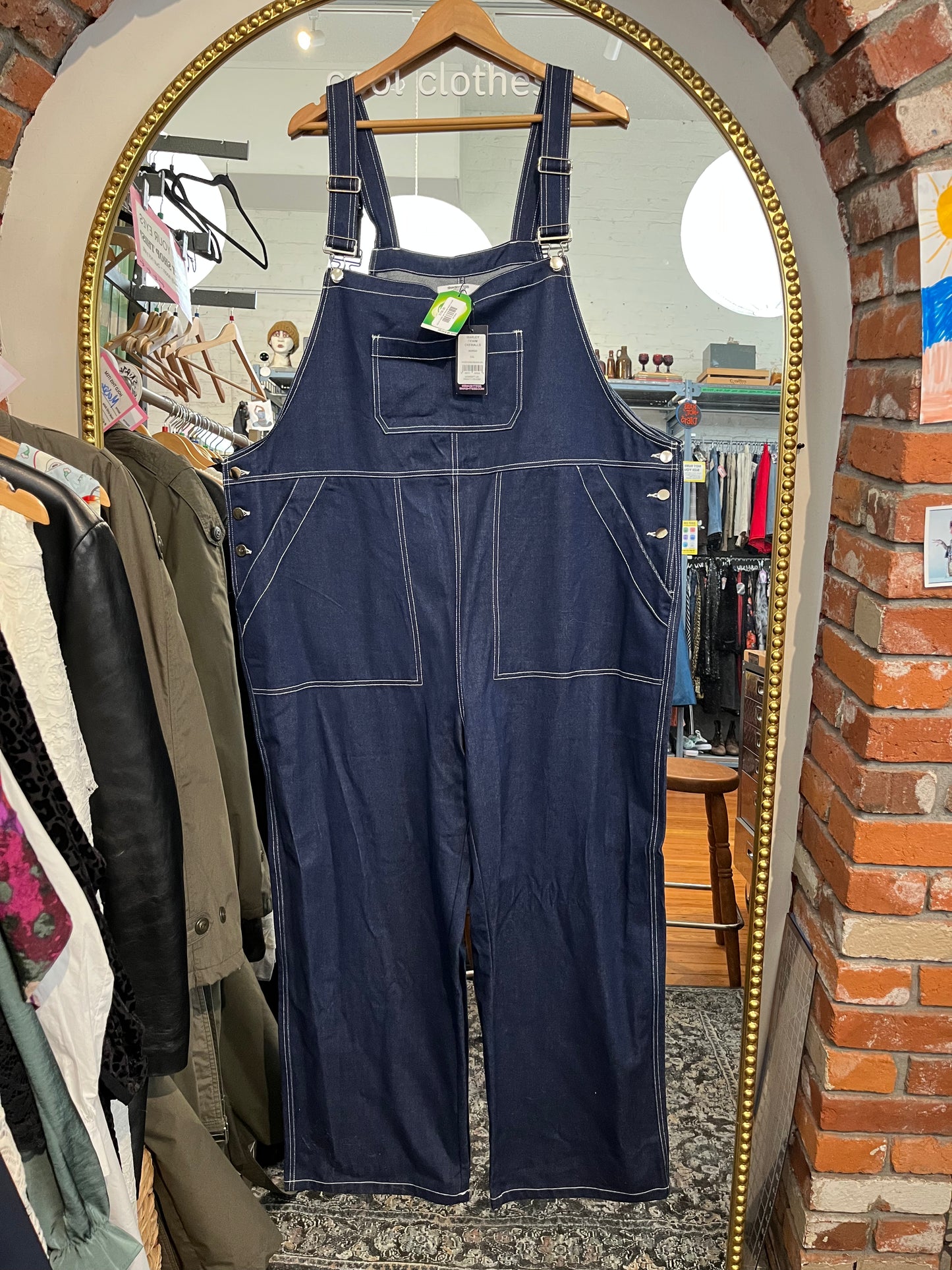 Size 3X Smash and Tess dark Marley denim overalls