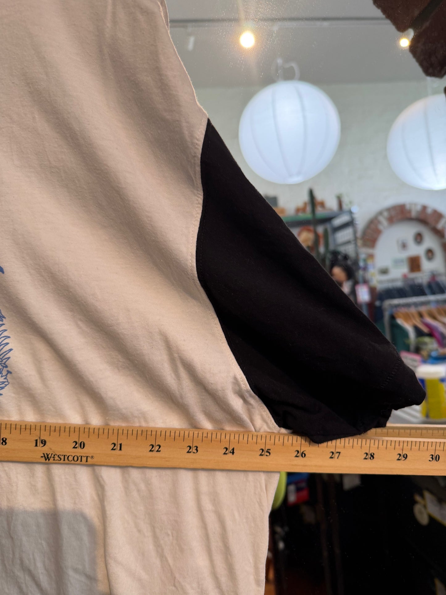 size 3XL cream titties Big Bud Press - many colour tee - baseball graphic