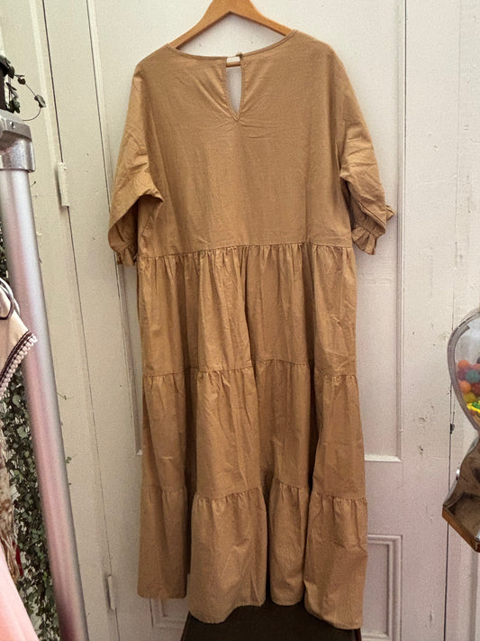 Size 20 Tan Summer Reign Dress