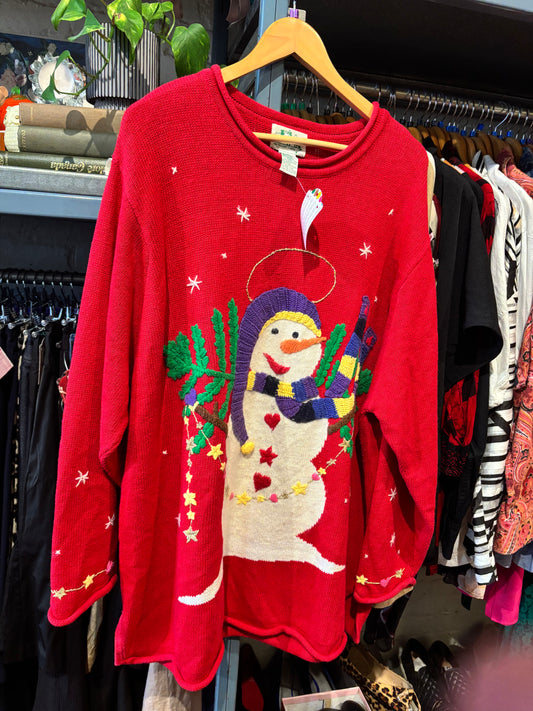 Vintage snowman sweater - size 3X