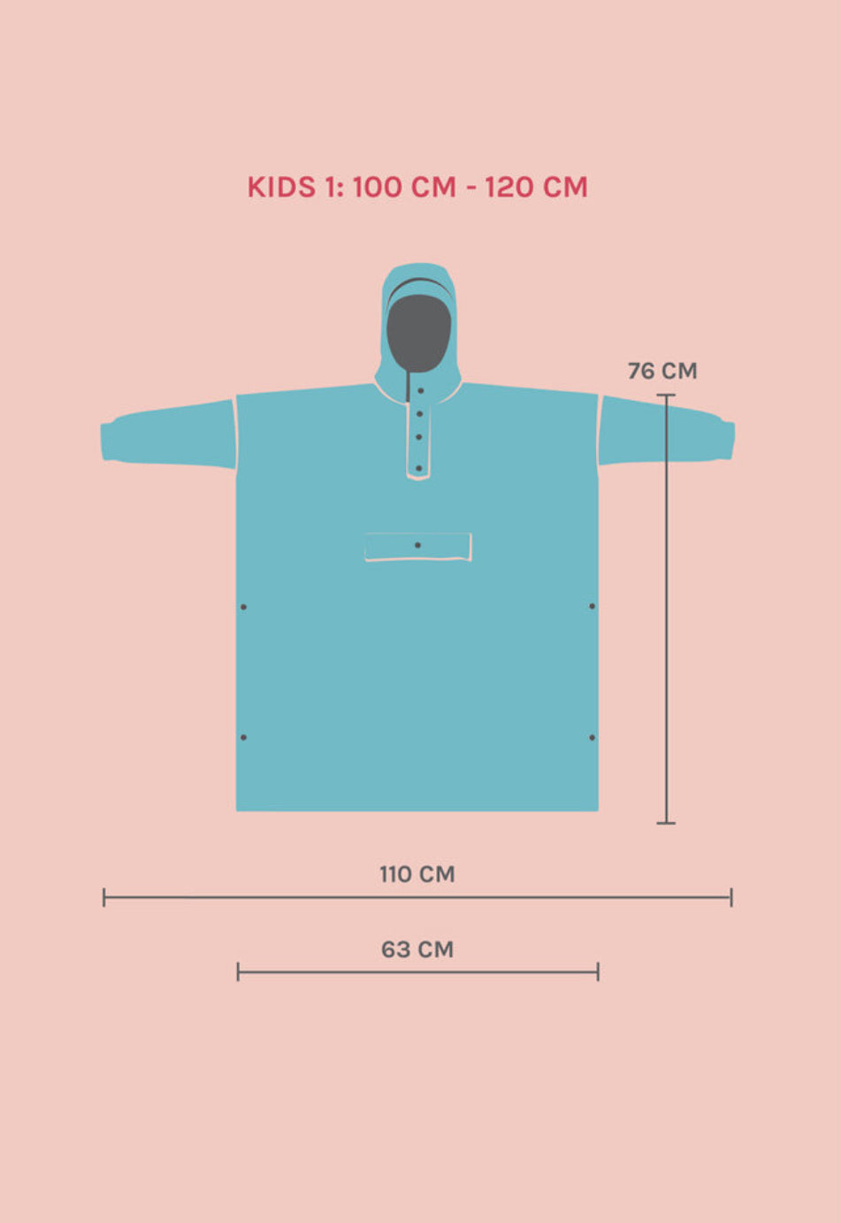 Kids size chart rainkiss poncho