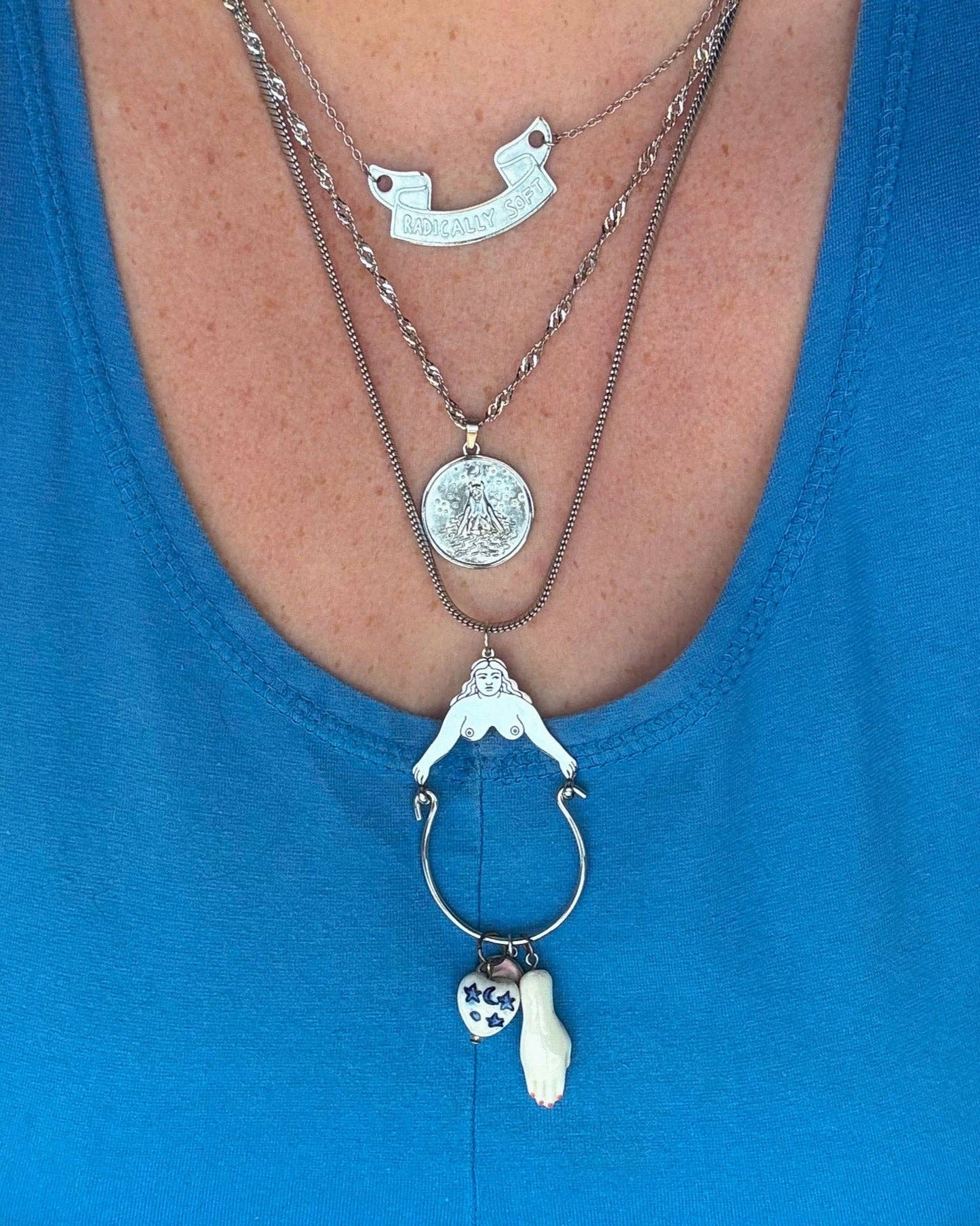 Bosom Buddy Charm Holder Pendant Necklace
