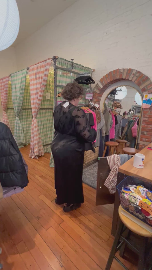 size 24 black with mesh sparrows Never fully dressed dress - maxi