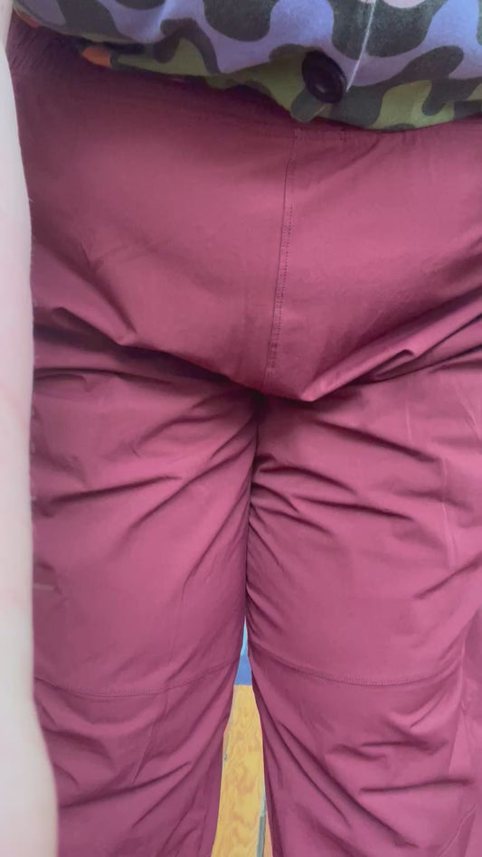 size 6X burgundy Alder Apparel pants - be free jogger