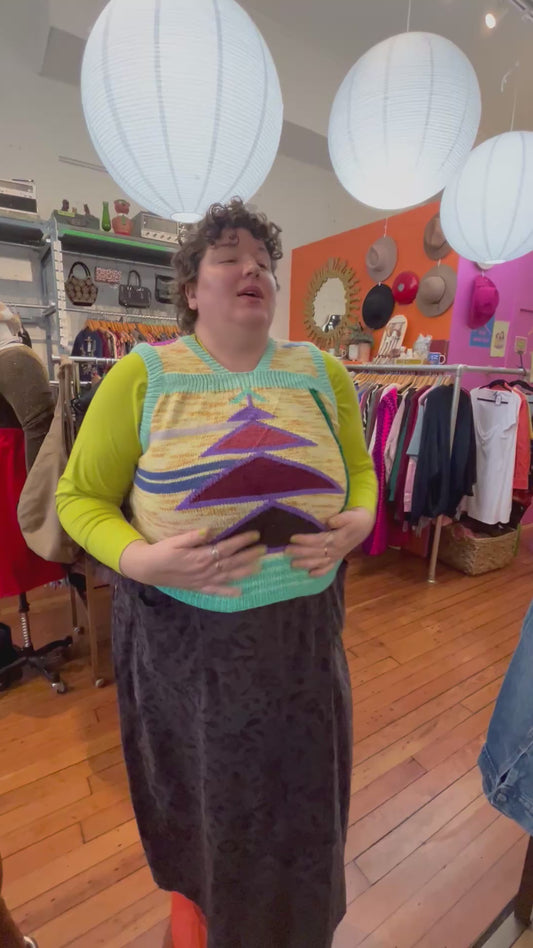 Vintage knit house vest